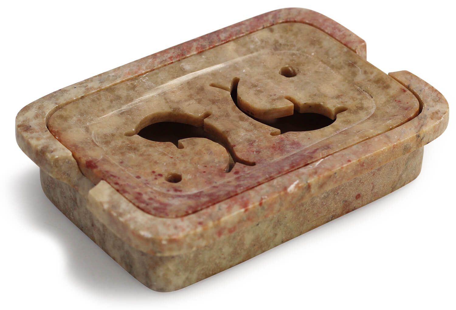 ArtistryBazaar Natural Soapstone Dish Bath Accessories (Standard, Multicolor)